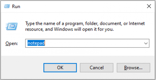 Windows+R shortcut
