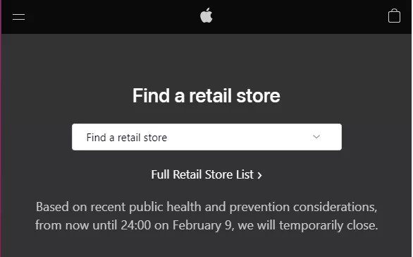 Apple Store Closed in China